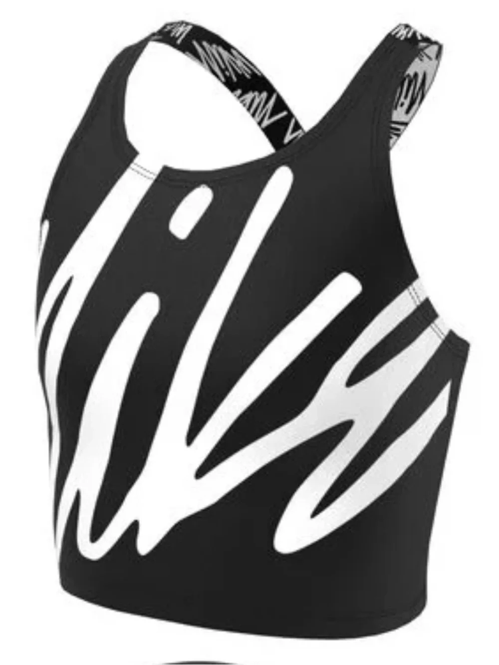 Nike Girl's Script Logo Crossback Midkini swim top size Large